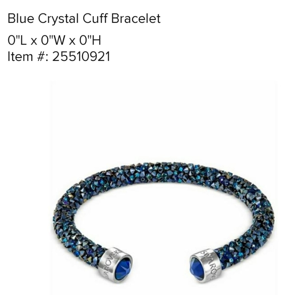 SWAVORSKI BLUE CRYSTAL CUFF BRACELET
